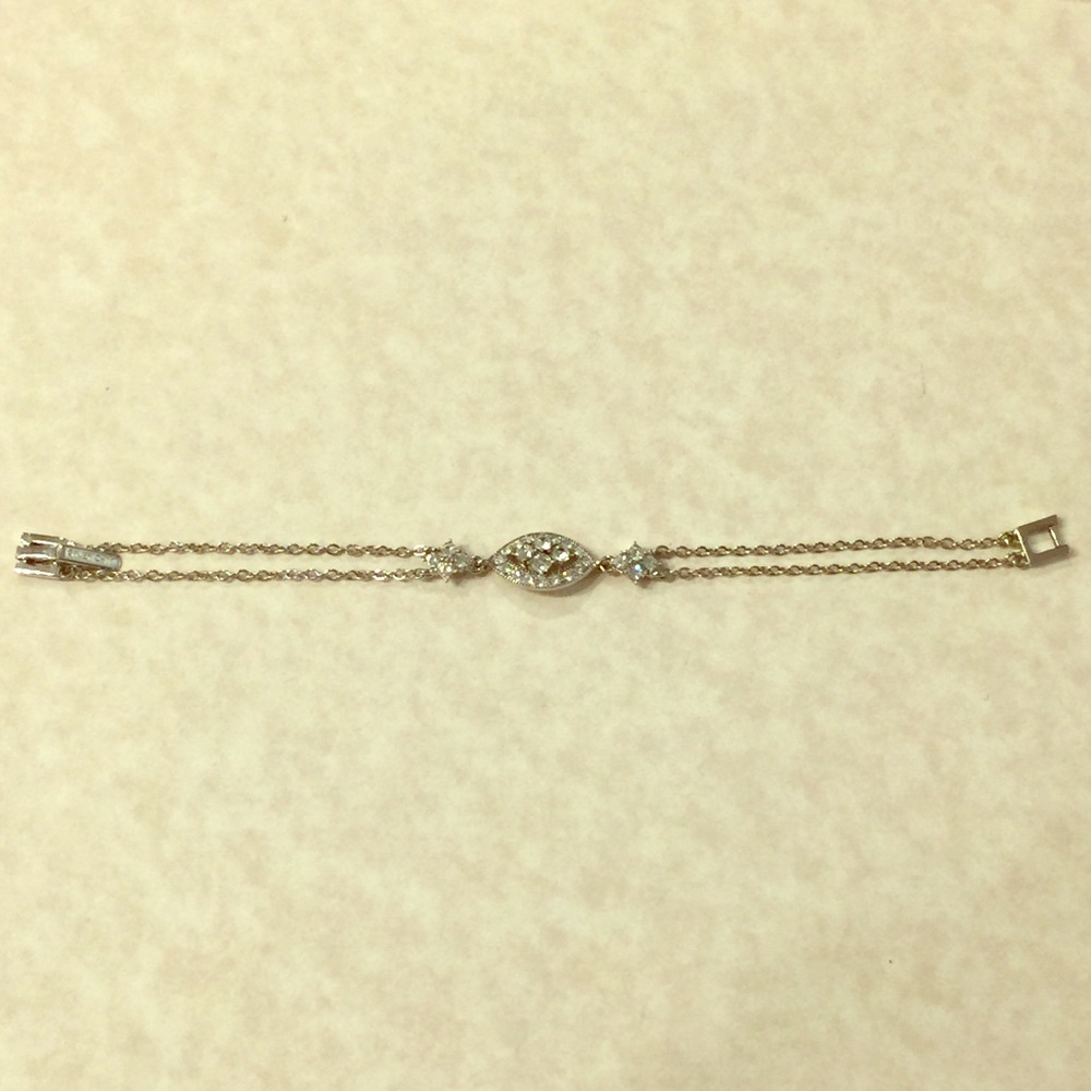 Givenchy silver tone & crystal bracelet.